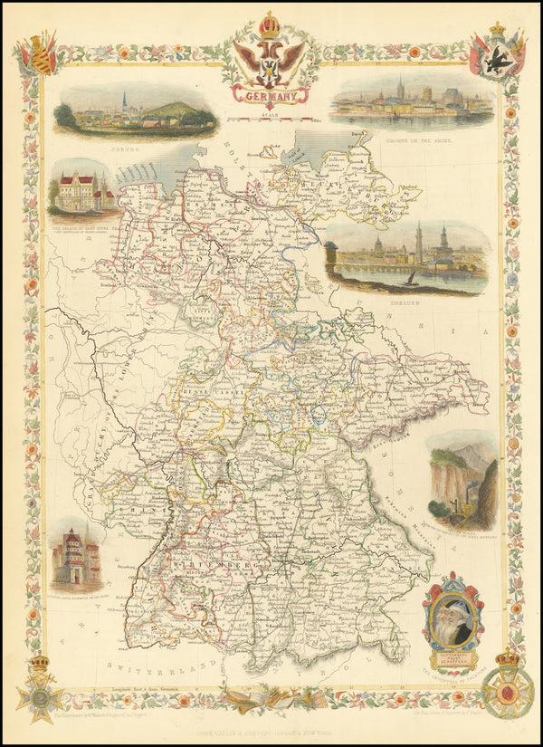 Map of Germany 1851