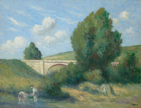 Deux enfants au bord de leau 1925