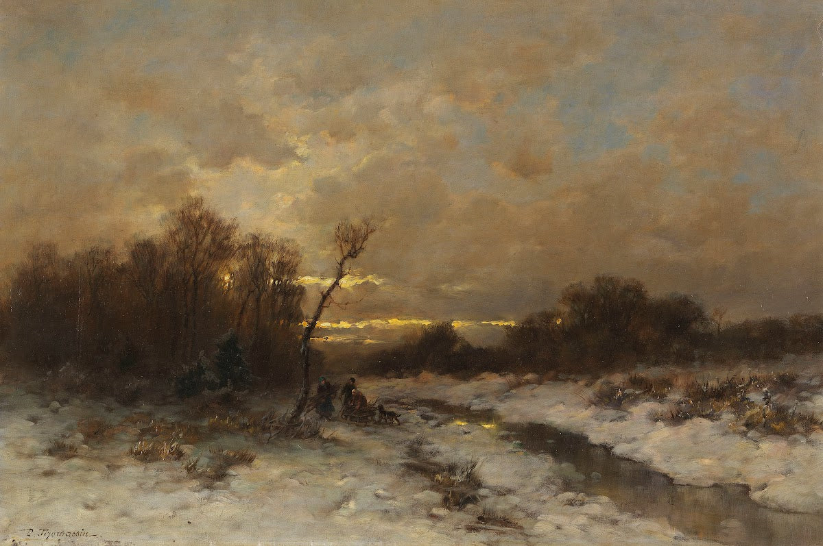 Winterlandschaft mit Reisigsammlern 1890