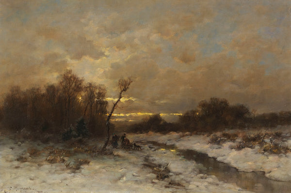 Winterlandschaft mit Reisigsammlern 1890