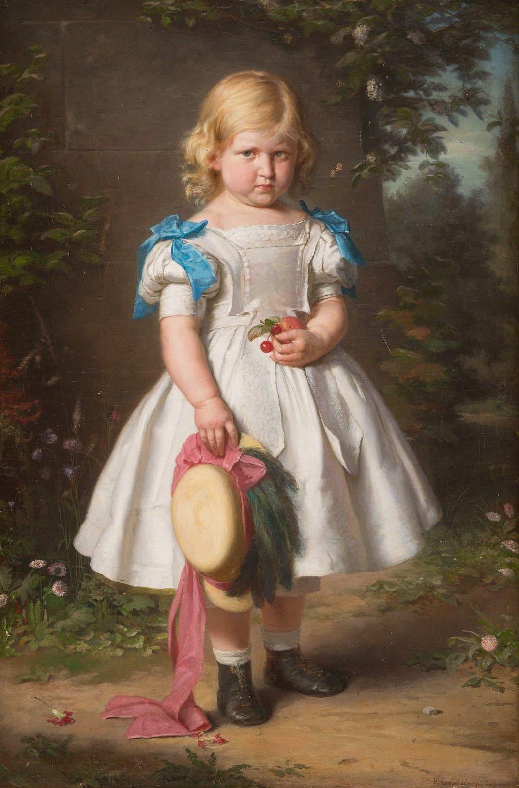 Portrait of five year old Eva Maria von Richthofen 1864