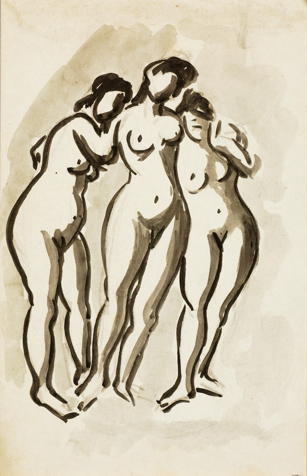 Group of Three Female Nudes I 1994