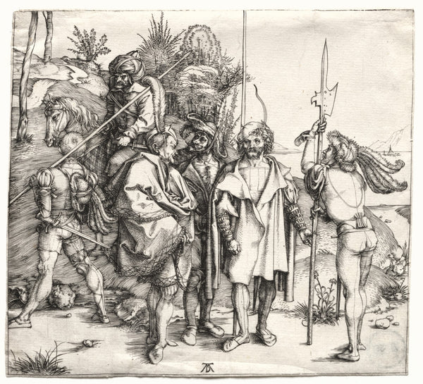Five Soldiers and a Turk on Horseback probably 1496