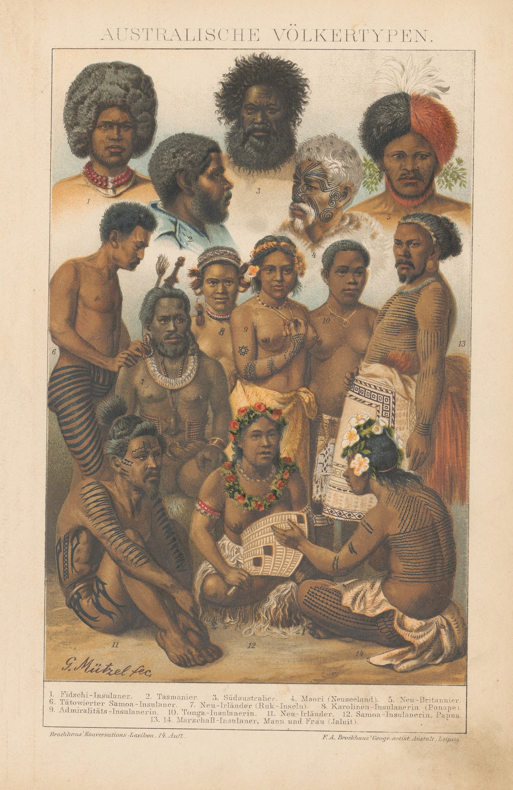 Australische Völkertypen 1897