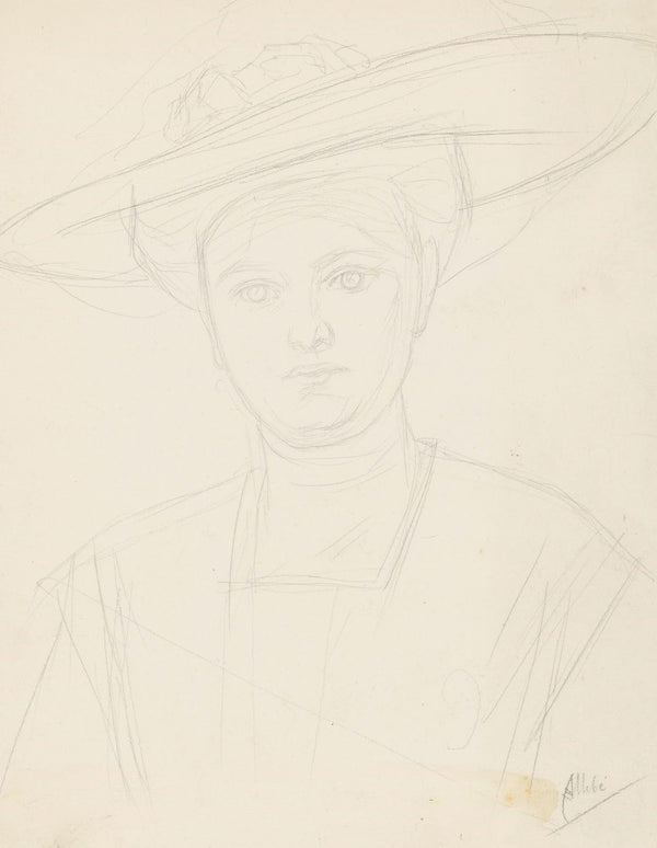 Portret van een vrouw met een hoed 1848 1927