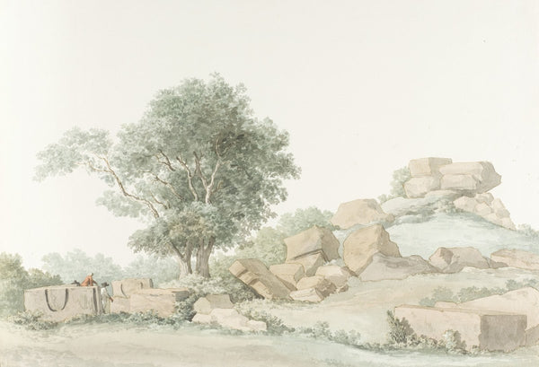 Ruïne van Zeus Olympus tempel van oude Agrigento 1778