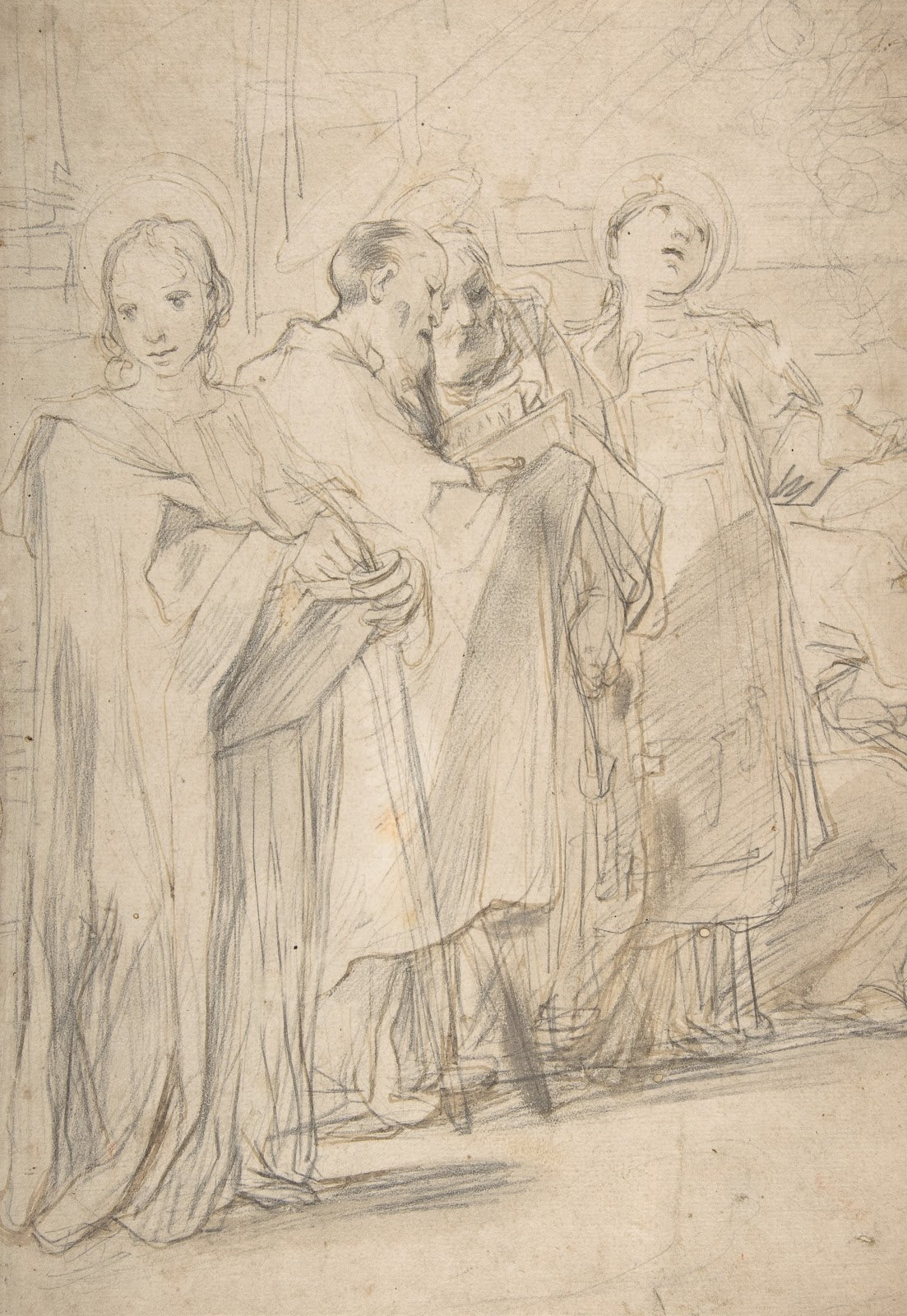 Saints John the Evangelist Paul Peter and Stephen ca 1590