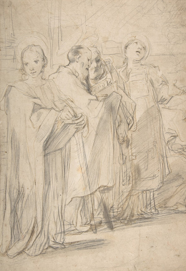 Saints John the Evangelist Paul Peter and Stephen ca 1590