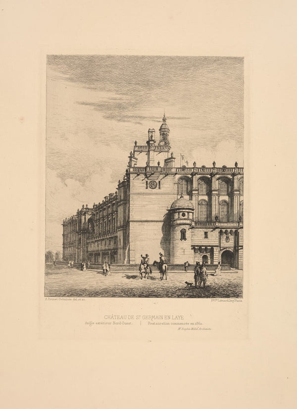 Chateau de St Germain en Laye Northwest exterior angle Restoration began in 1682