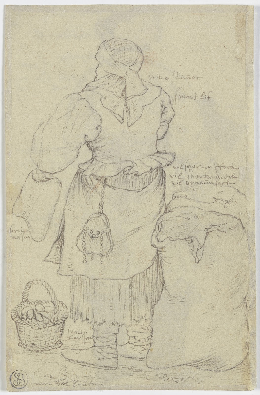 Market Woman with a Basket of Eggs ca 1608 1609