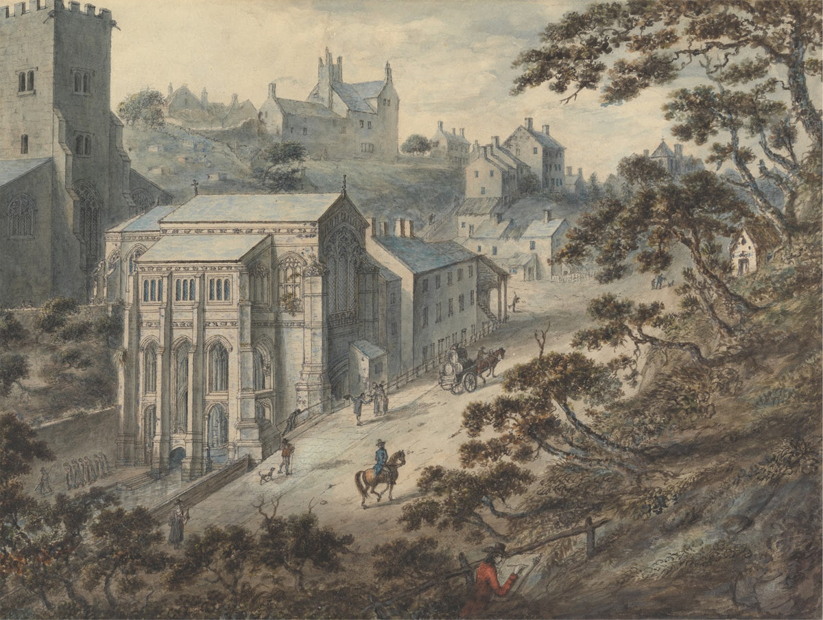 St Winifreds Well Holywell Flintshire Wales with the Artist in the Foreground