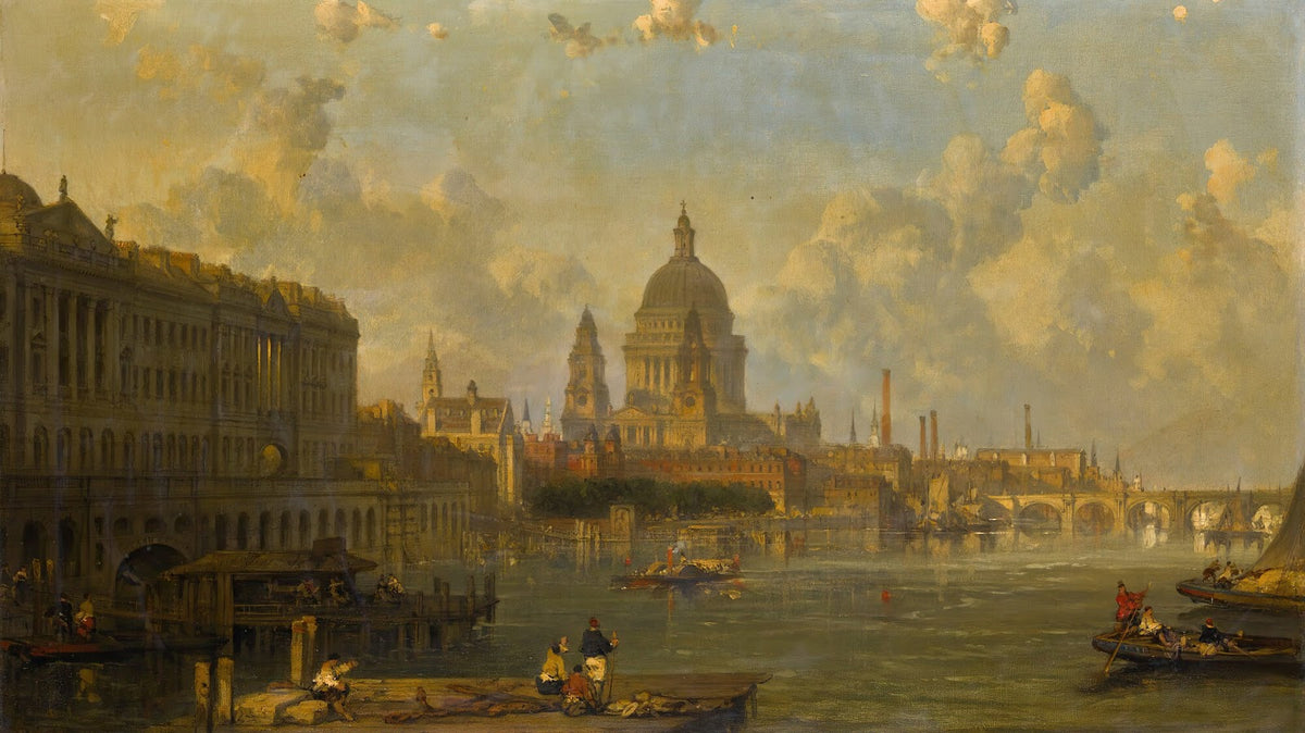 View From Waterloo Bridge Embracing St Pauls Somerset House And Temple