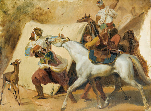 Study for the attack of Abd el Kader s Smalah by theDukedAumale