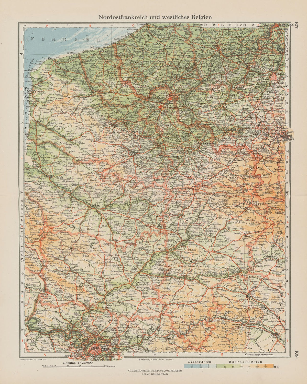 Nordostfrankreich und westliches Belgien 1926