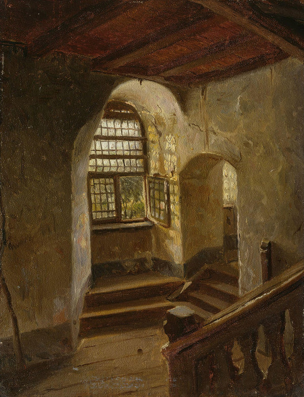 Stairway in a Castle by the Rhine 1854