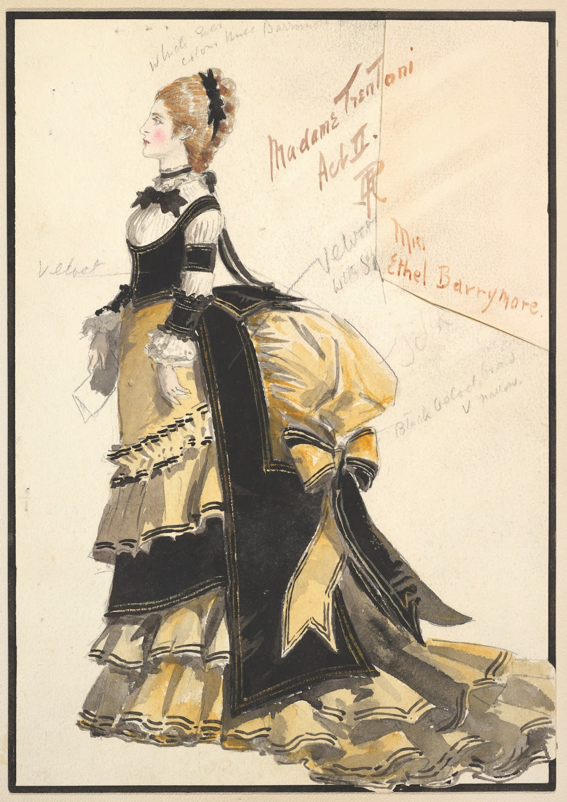 Costume Design for Madame Trentoni Act II 1901