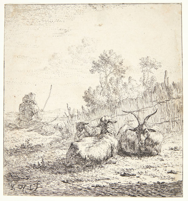 To får og en ged 1653