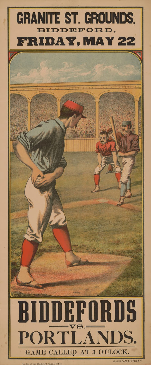 Biddefords vs Portlands Granite St grounds Biddeford Friday May 22 1885