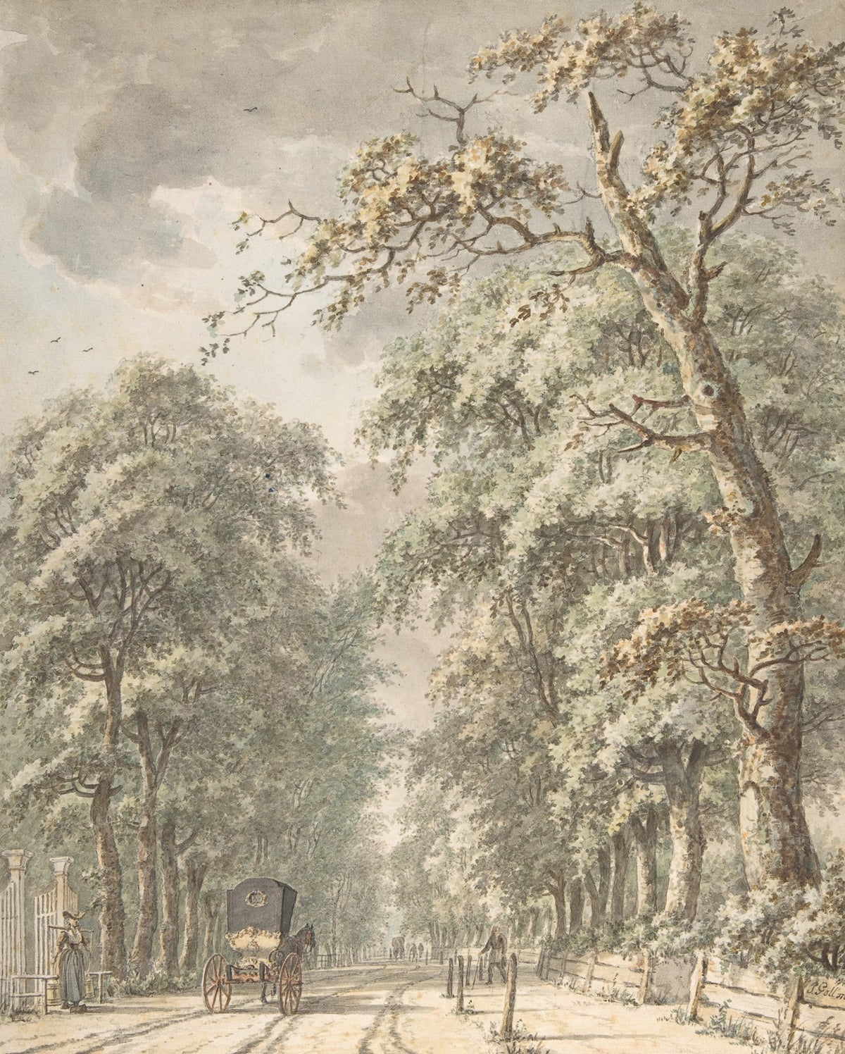 The Amstelveen Road from Amsterdam towards Amstelveen mid 18thlate 18th century