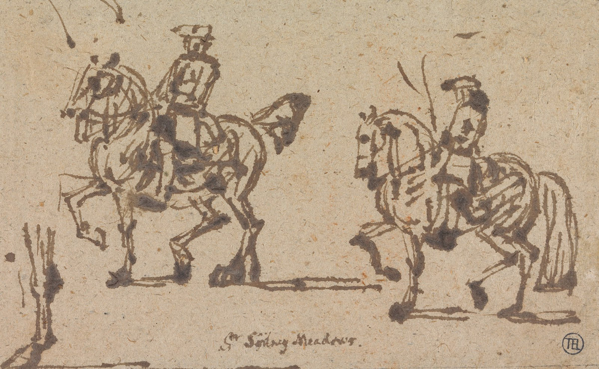 Sir Sidney Meadows Schooling a Horse