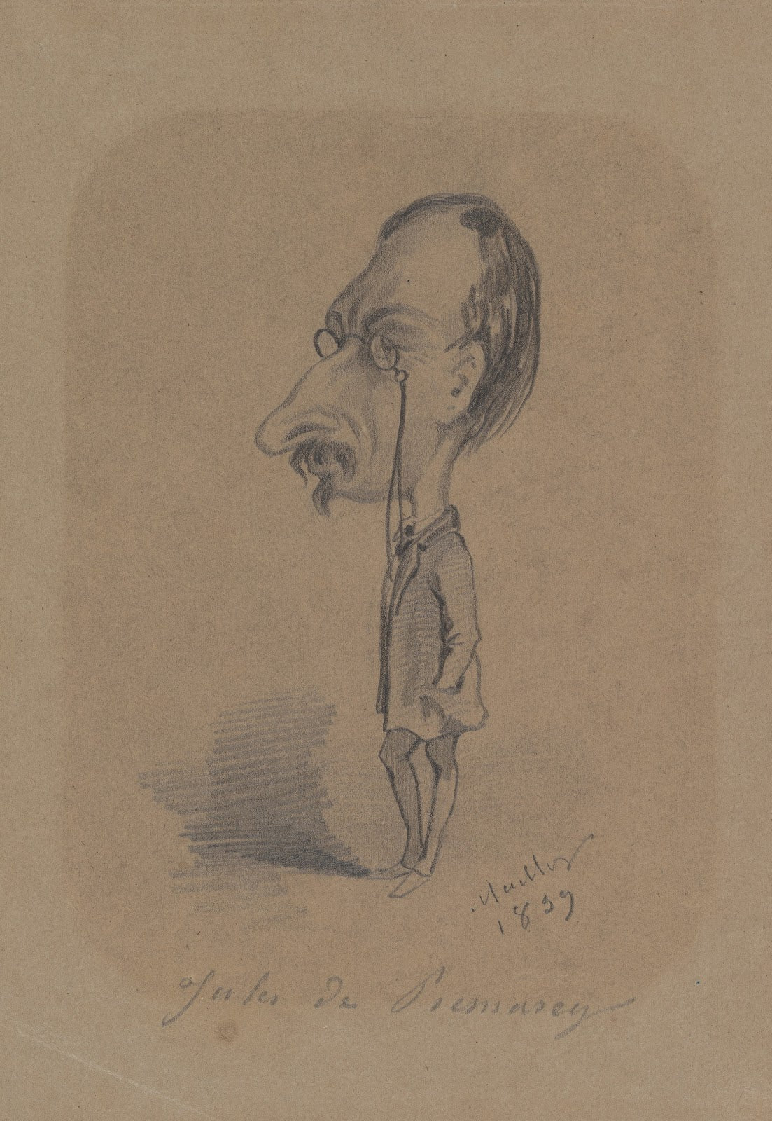 Caricature of Jules de Prémaray 1859