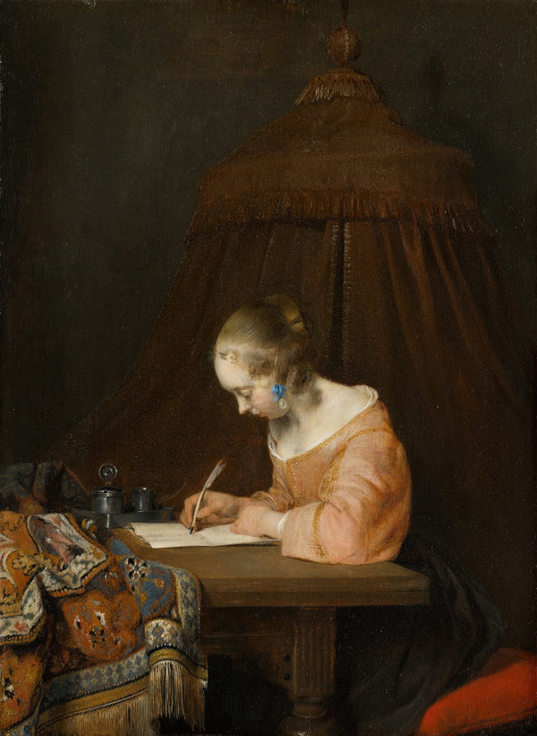 Woman Writing a Letter c 1655