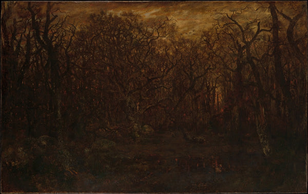 The Forest in Winter at Sunset ca 184667