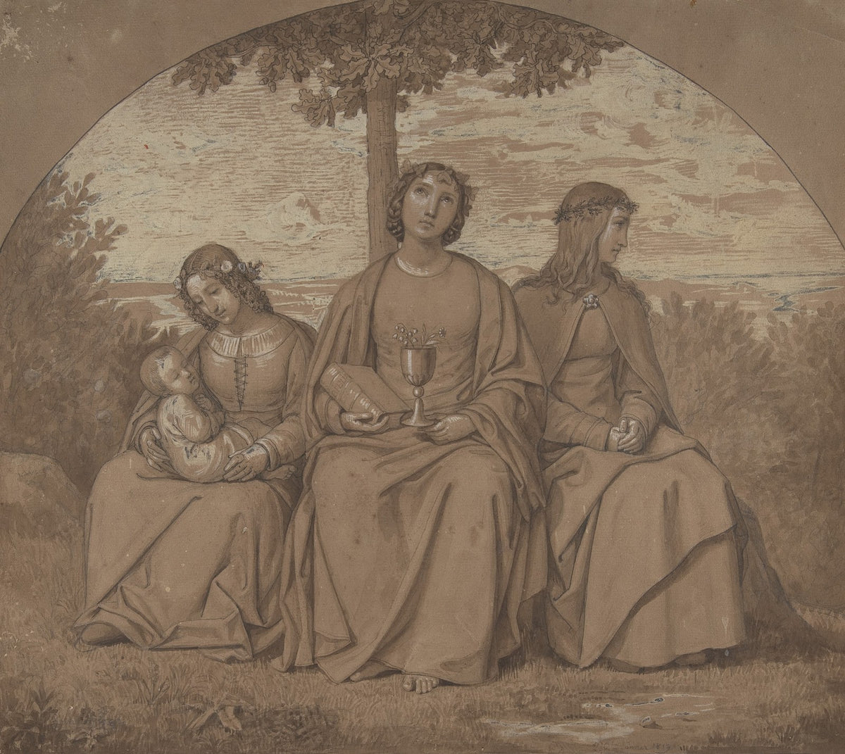 Allegories of Faith Hope and Charity 1819