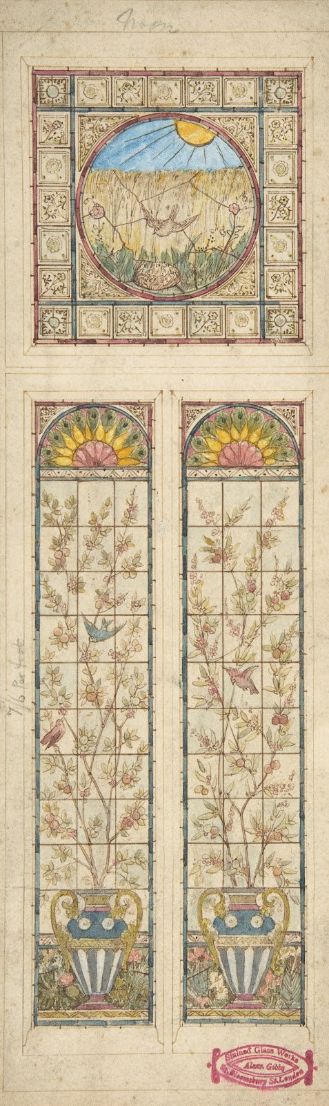 Design for a stained glass window 186692