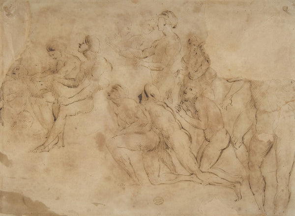 Figure studies after Raphaels Disputa 16th century