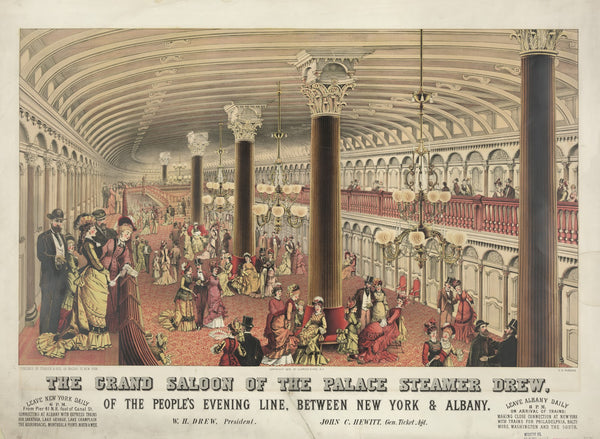 The grand saloon of the palace steamer Drew 1878