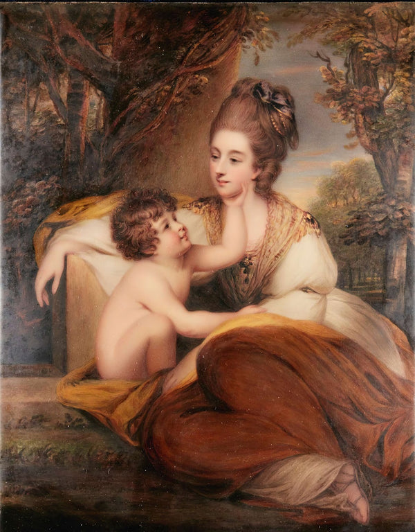 Portrait of lady Elizabeth Alicia Maria Herbert later countess of Carnarvonand h