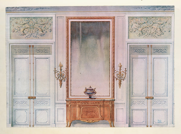 Chambre a coucher Louis XVI Face des portes 1907