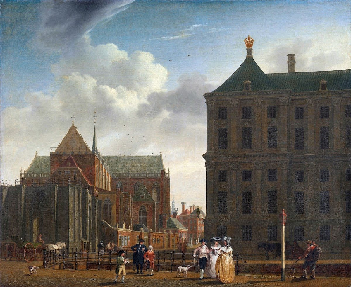 The Nieuwe Kerk and the Town Hall on the Dam in Amsterdam c 1780 c 1790
