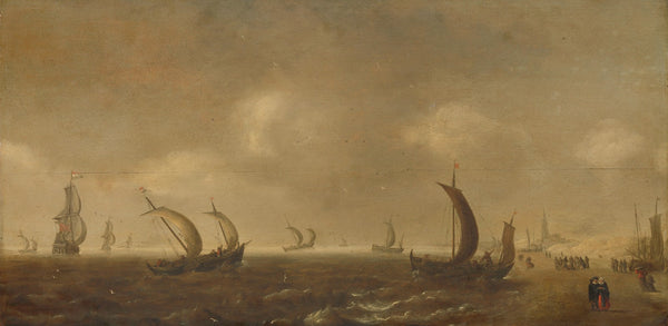 Seascape on the Beach at Scheveningen 1640 1660
