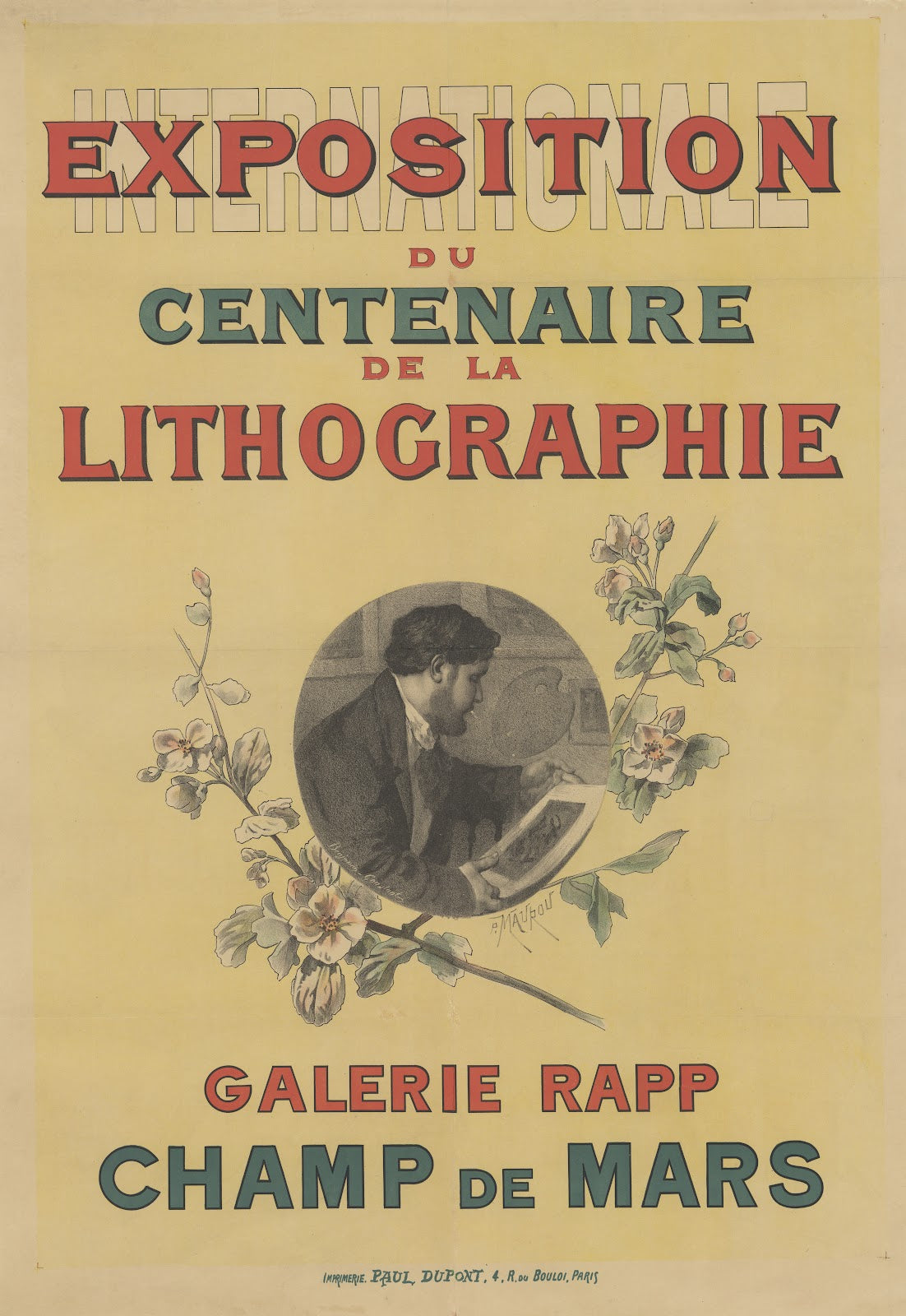Exposition Internationale du Centenaire de la lithographie Galerie Rapp Champ de