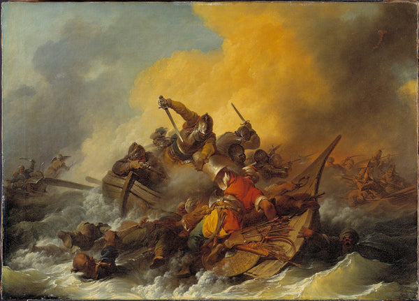 Battle at Sea between Soldiers and Oriental Pirates 1767