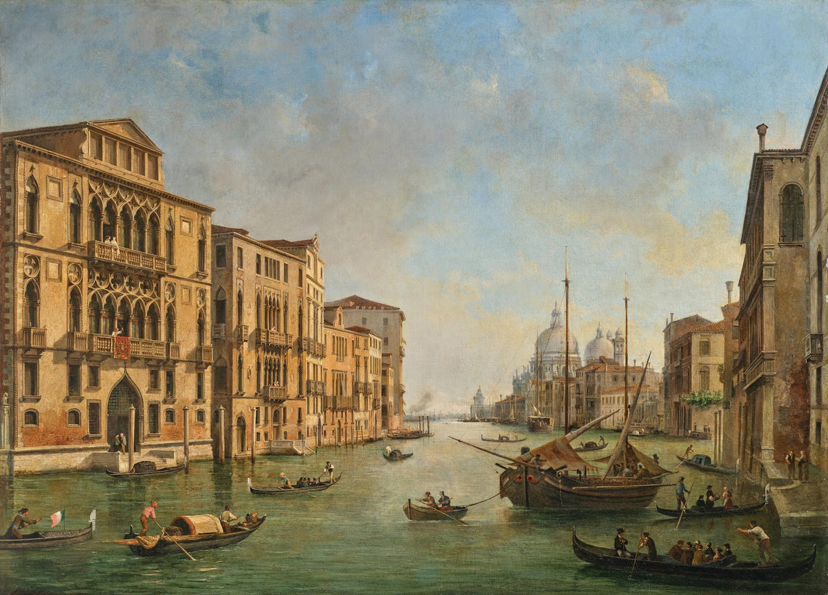 Venice View of the Grand Canal from Palazzo Cavalli Franchetti with Santa Maria