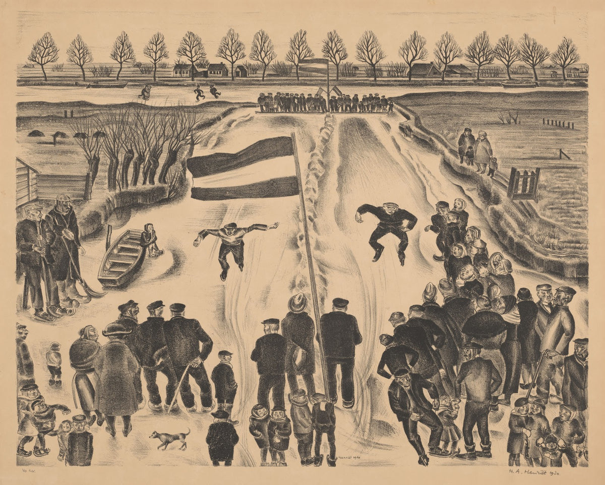 Schaatswedstrijd 1930