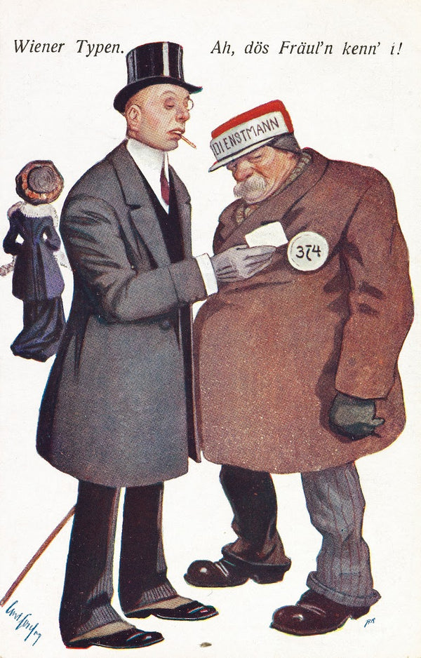 Wiener Typen Ah dös Fräuln kenn i 1910