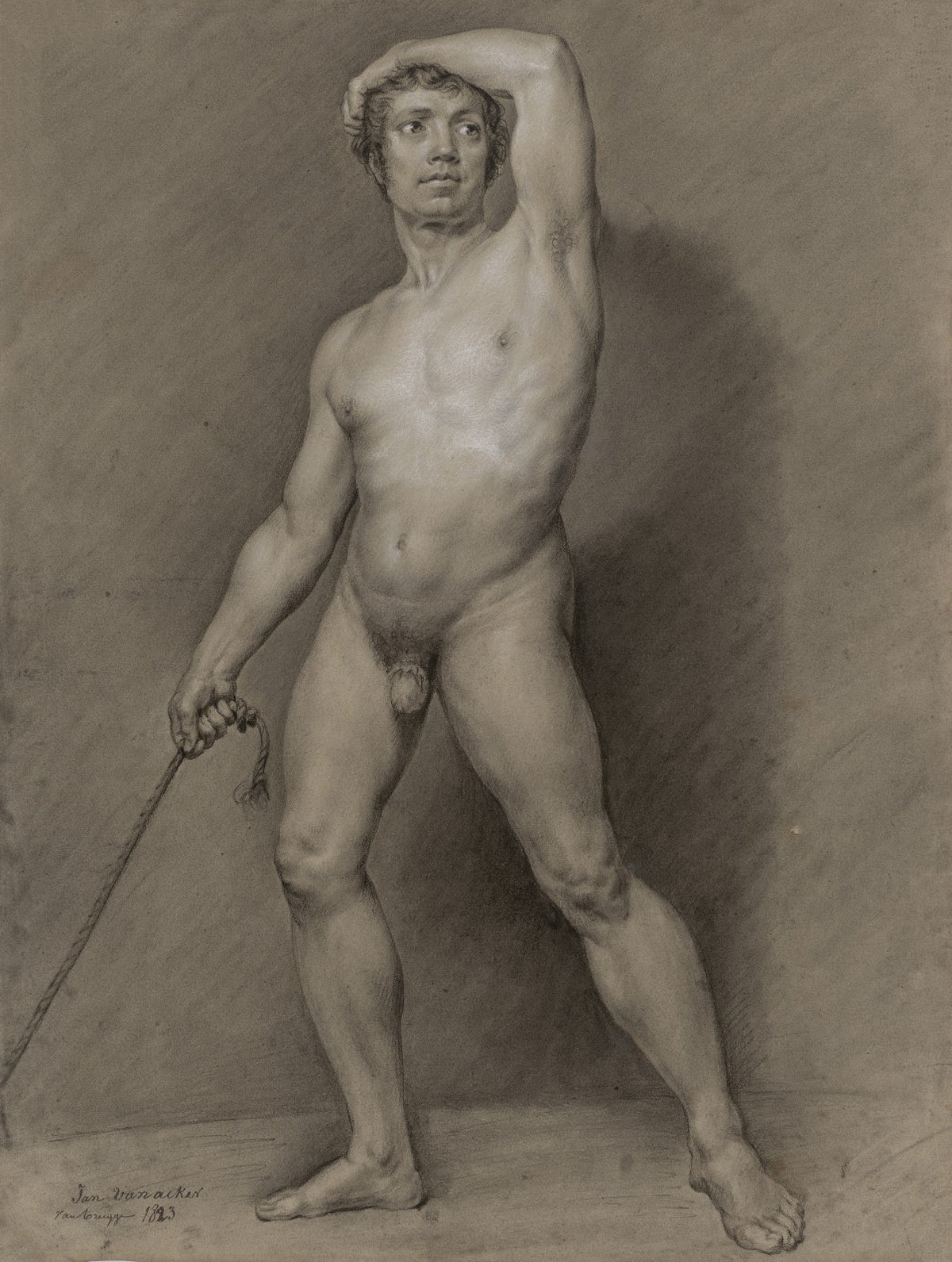 Standing male nude 1823
