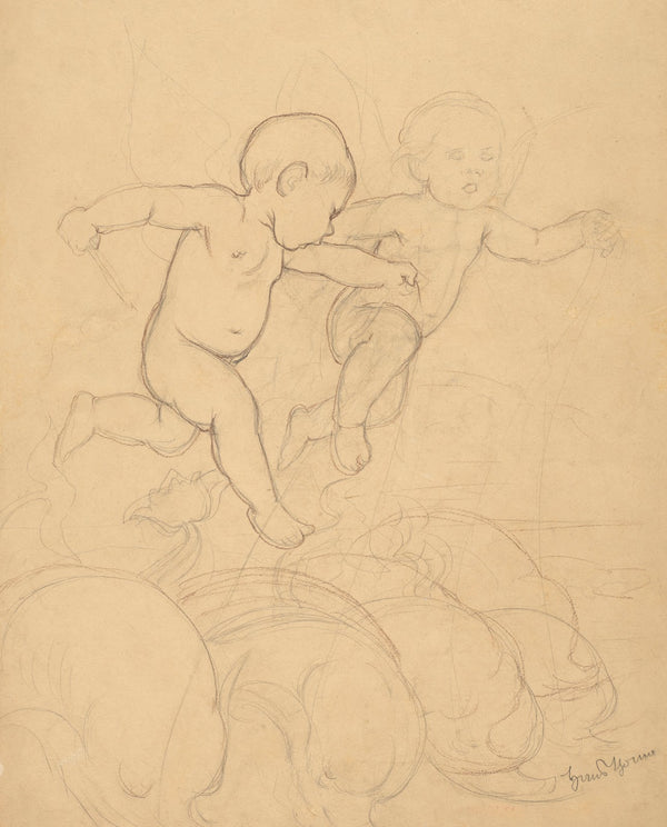 Putti Riding Dolphins 1880 1900