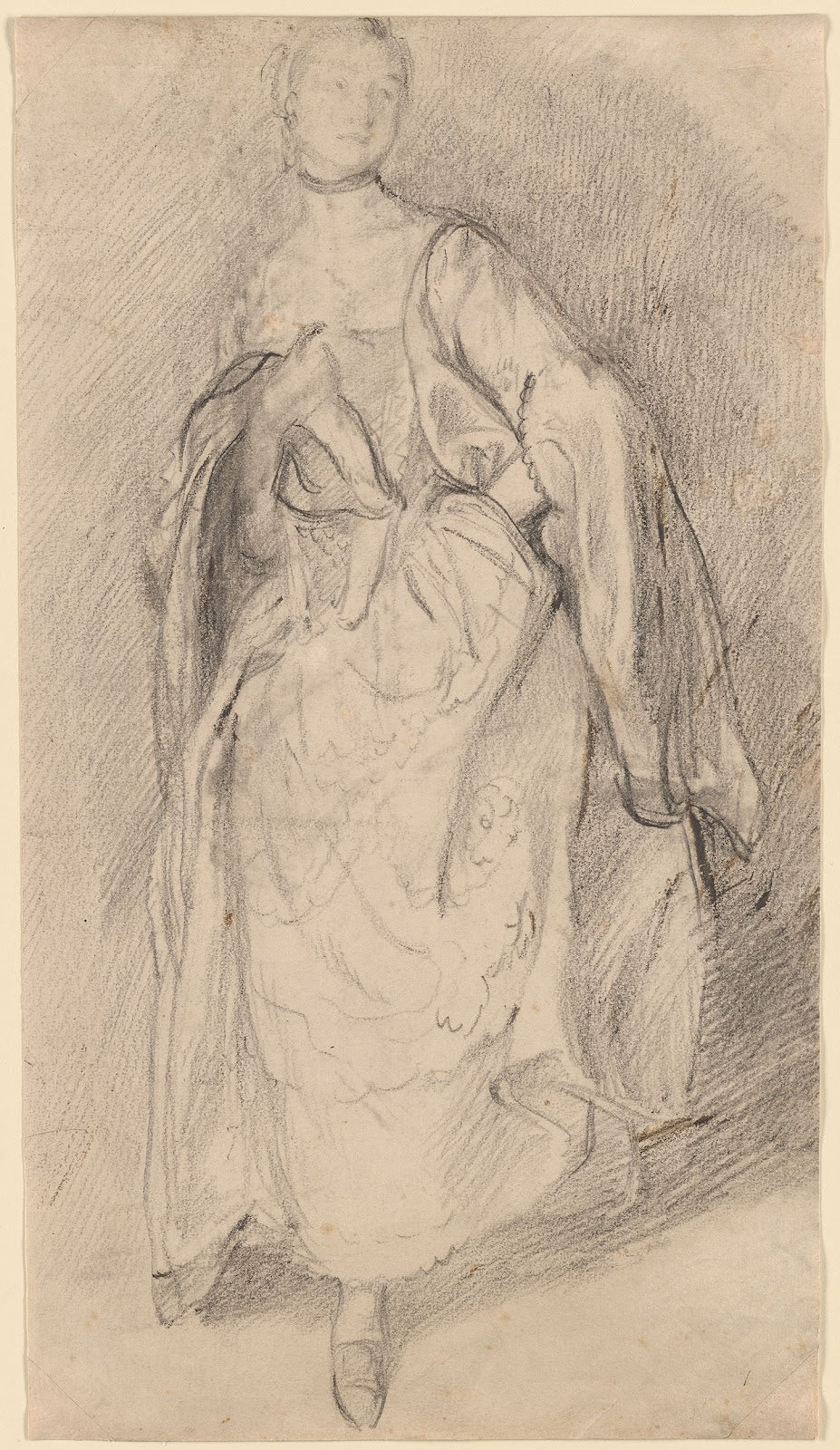 Study of a Woman Holding a Shawl 1765 1770