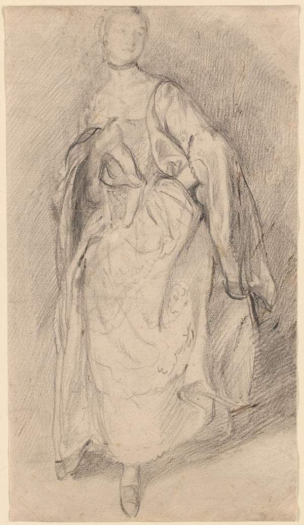 Study of a Woman Holding a Shawl 1765 1770