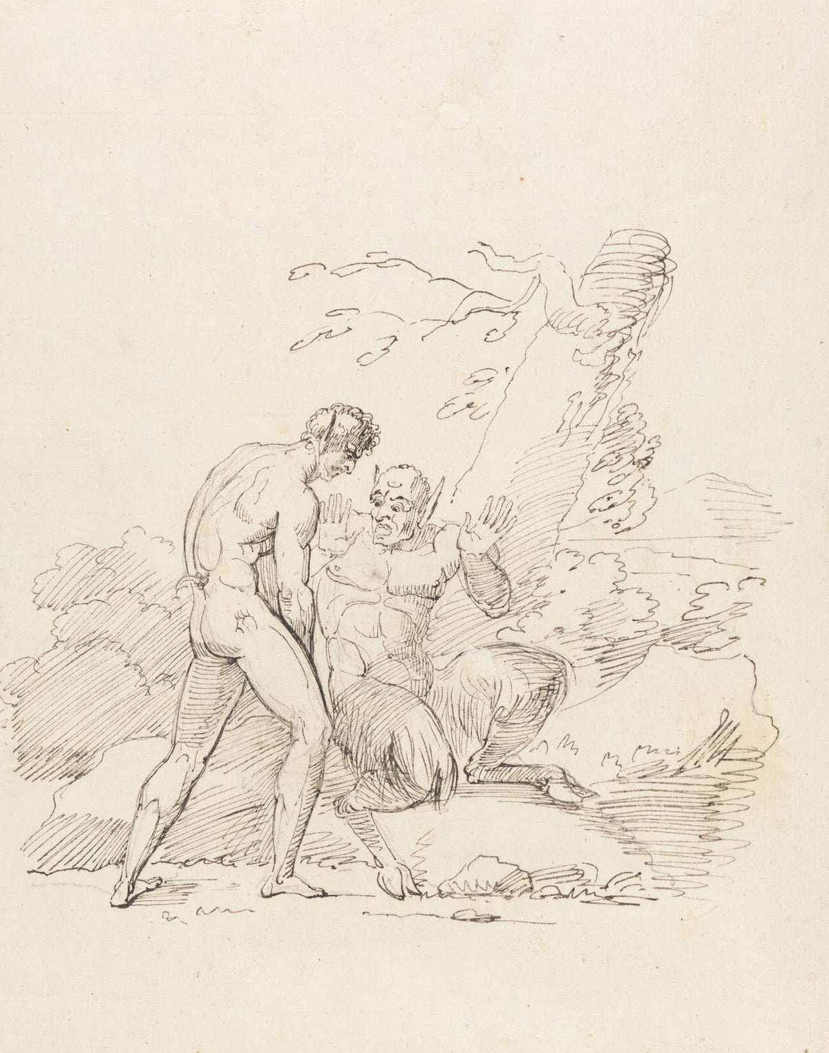 Study of a Centaur and a Satanic Figure 1783 1789