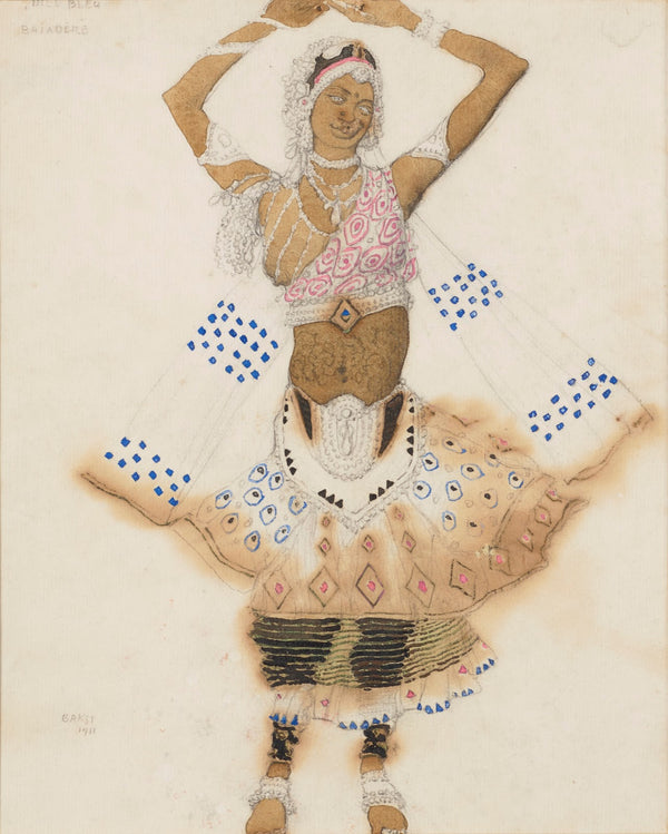 Costume design for Le Dieu Bleu Bayadère 1911