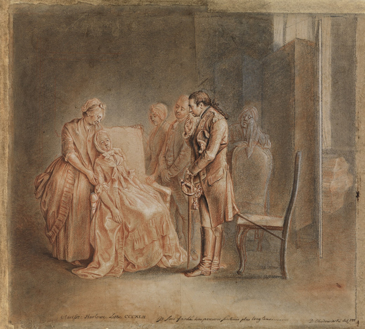 Oberst Morden besucht die kranke Clarissa 1777