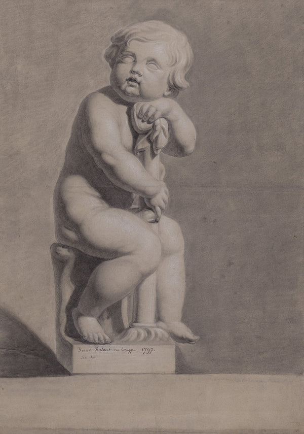 Seated child with small column 1800