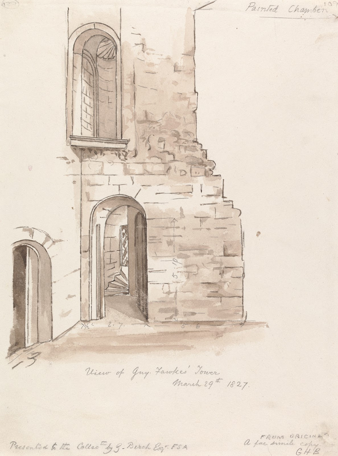 View of Guy Fawkes Tower 1827