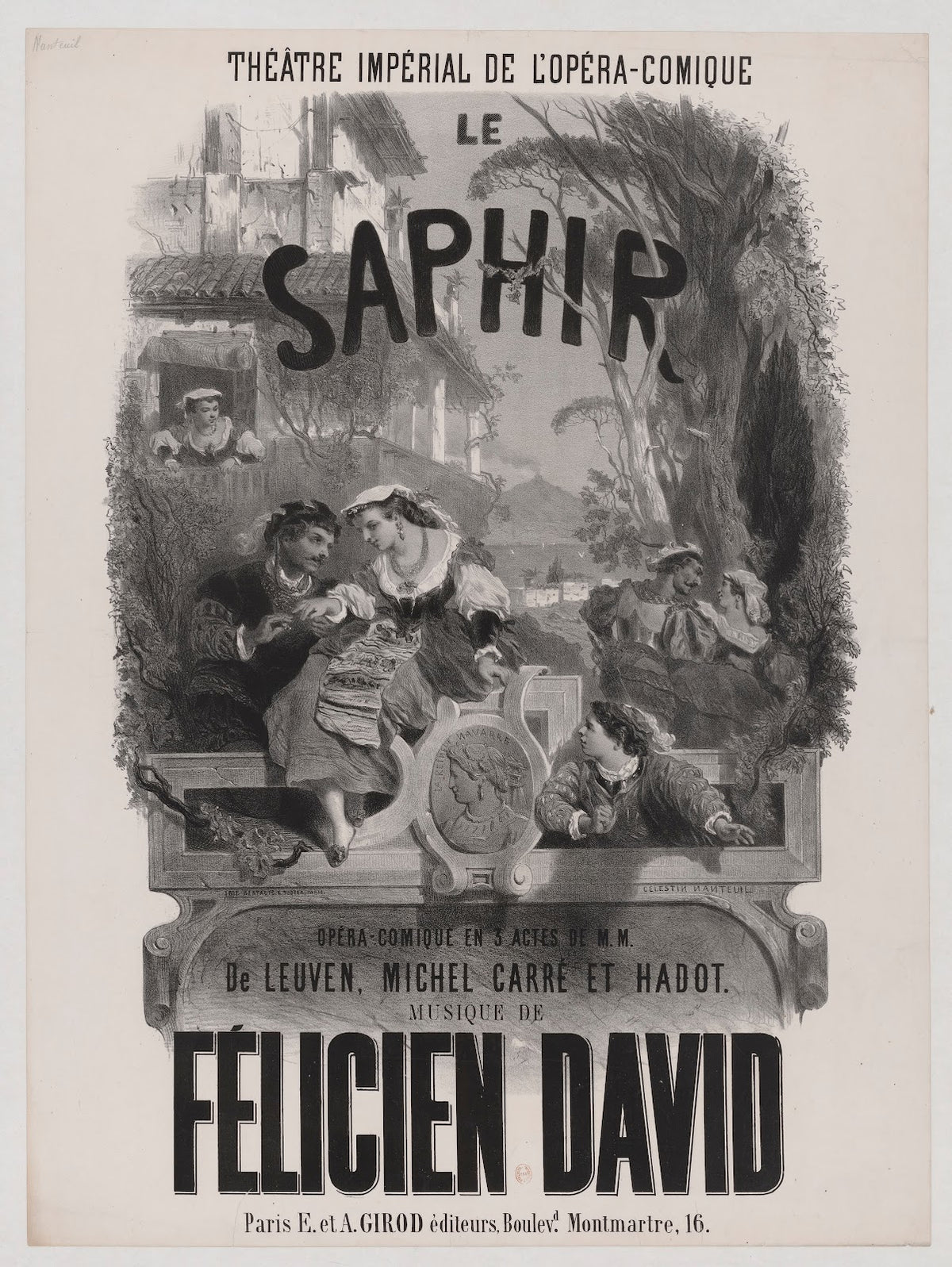 Théâtre Impérial de lOpéra comique Le Saphir 1865